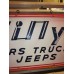 New Willy's "Cars Trucks Jeeps" Porcelain Neon Sign 72"Wx  36"H